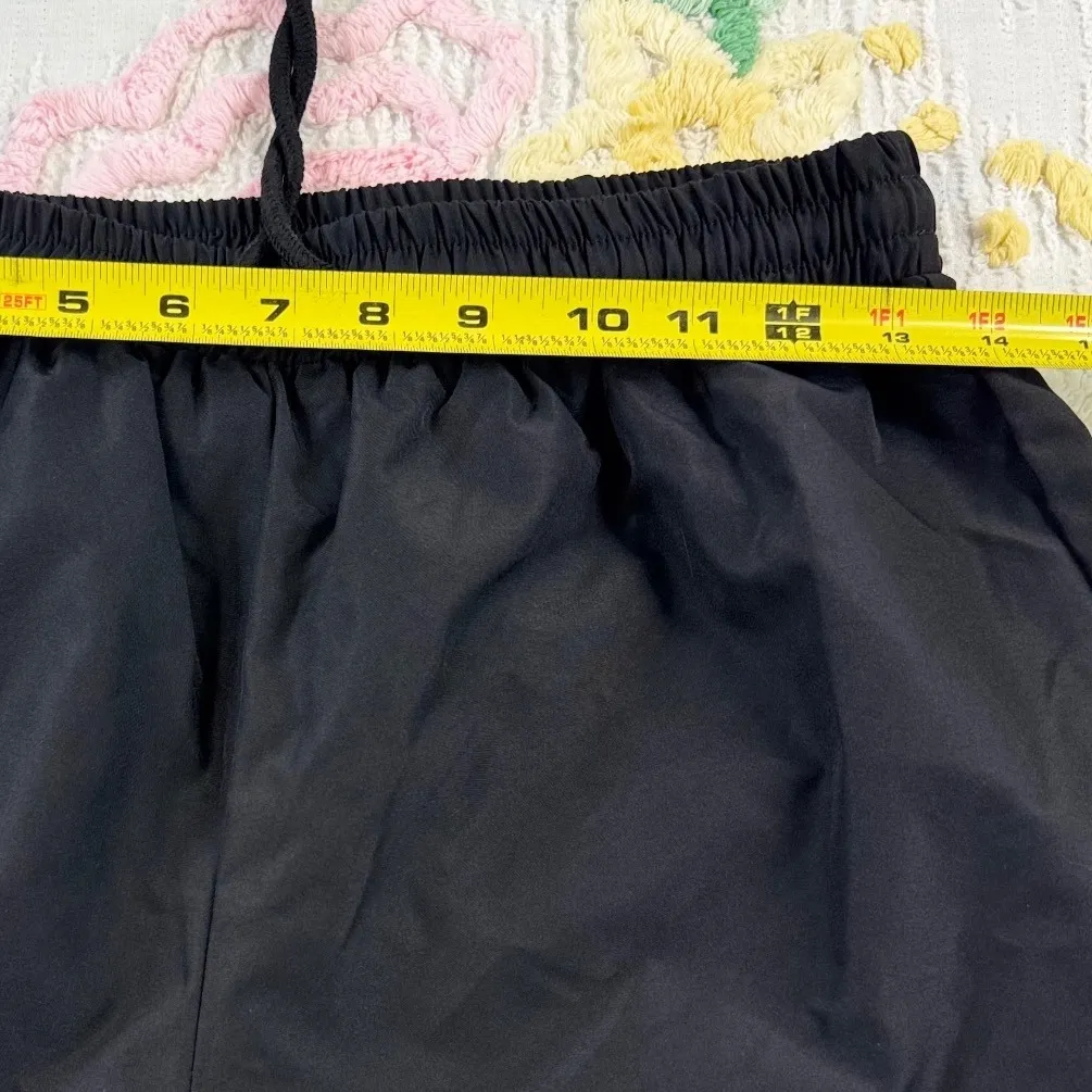 Shein Women's Black Cargo Pants Wide M Leg High Waist Drawstring Casual Trousers - Image 6