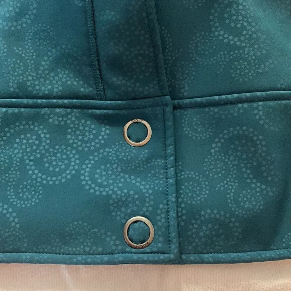 woolrich womens 2x paisley vest deep atlantic blue fur lined zip up pocket cold - Image 7