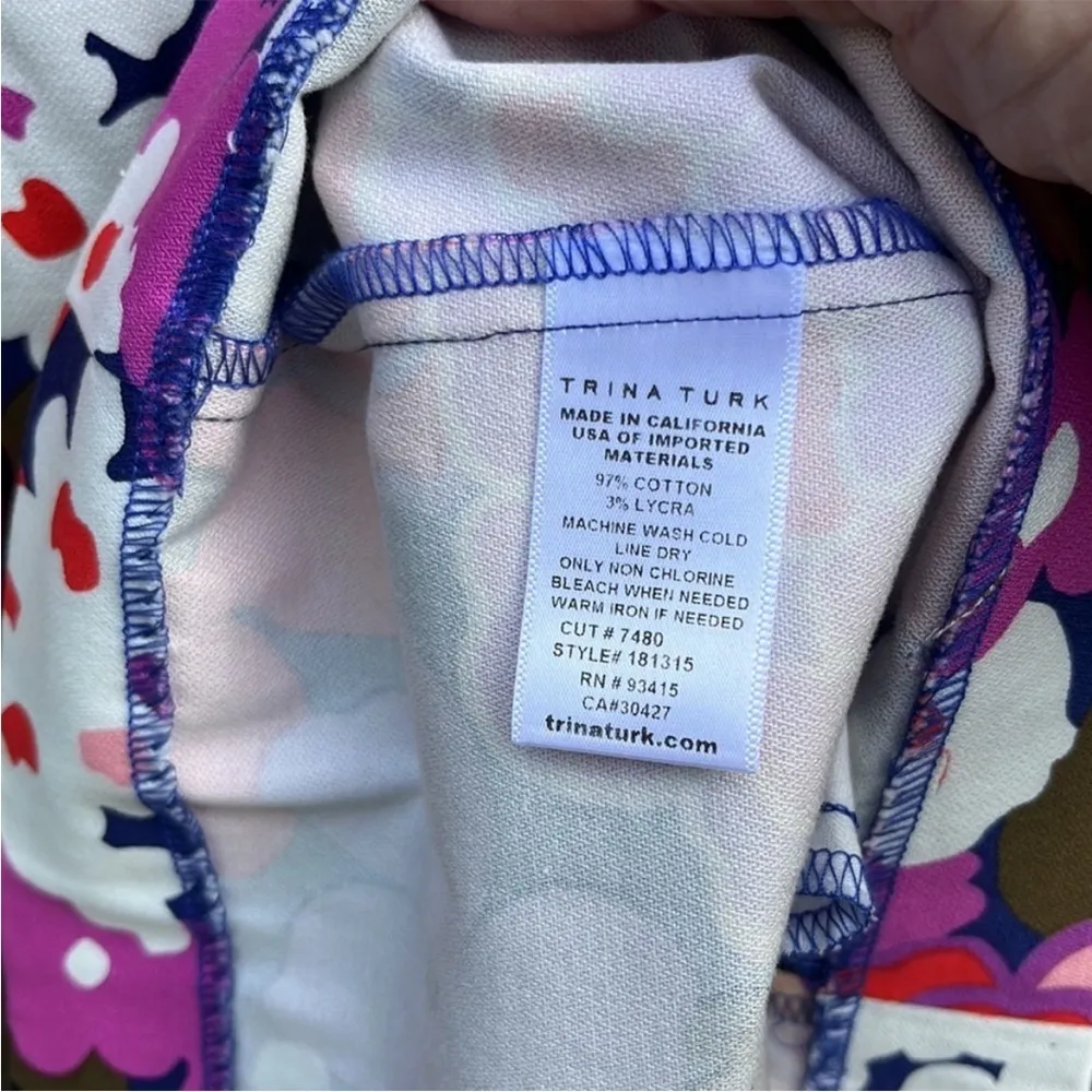 Like New Trina Turk Cosme Greenhouse Floral
Stretch Racerback Dress Size 8 - Image 9