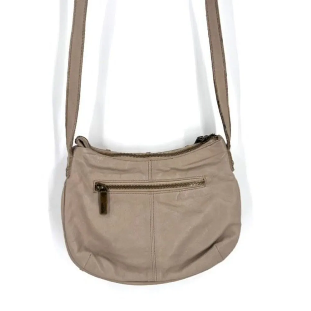 Hobo International Cream Leather Multiple Pockets Crossbody Hobo Shoulder Bag - Image 3