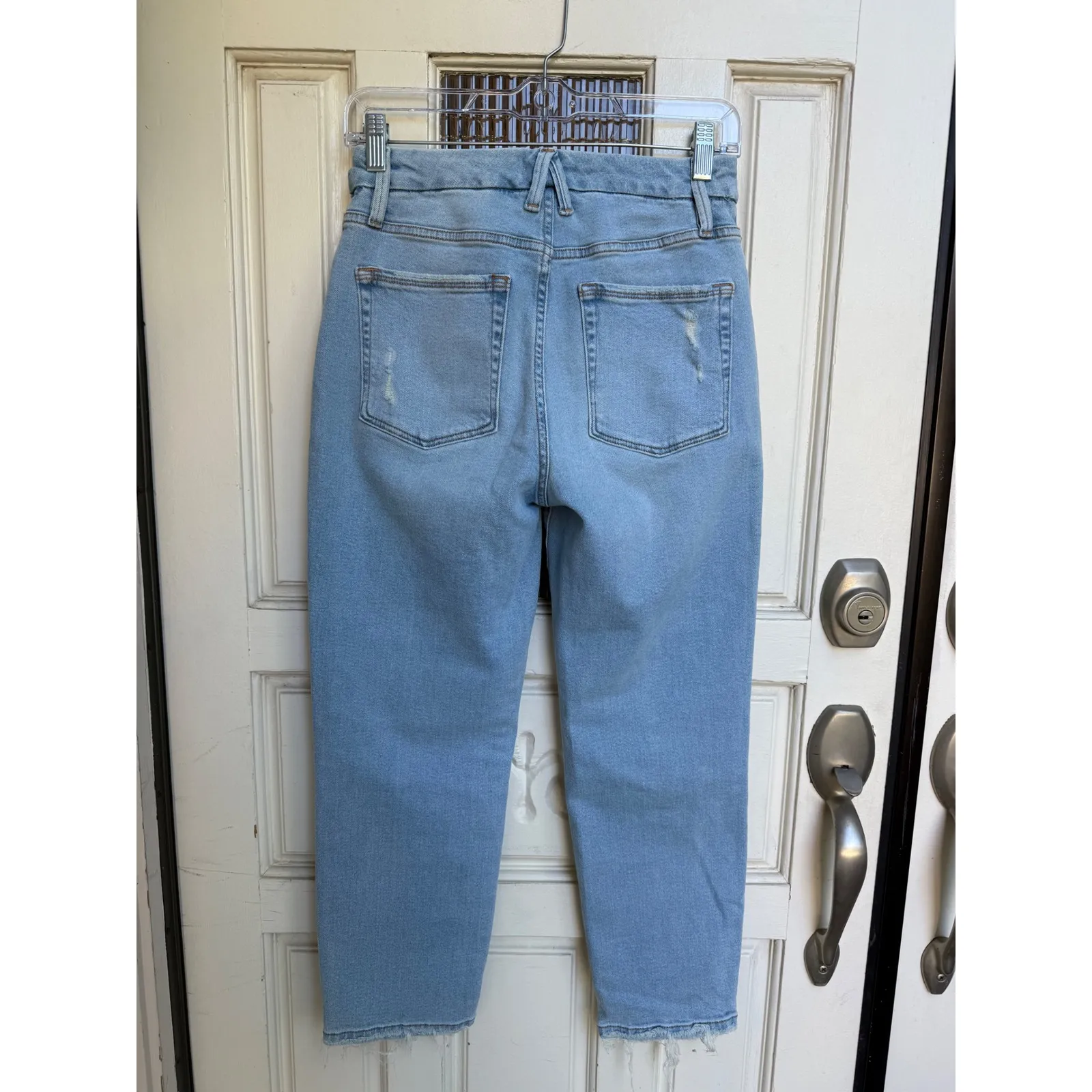 Good American High Waist Crop Jeans Women's Size‎ 2/26 Light Wash Denim - Image 2