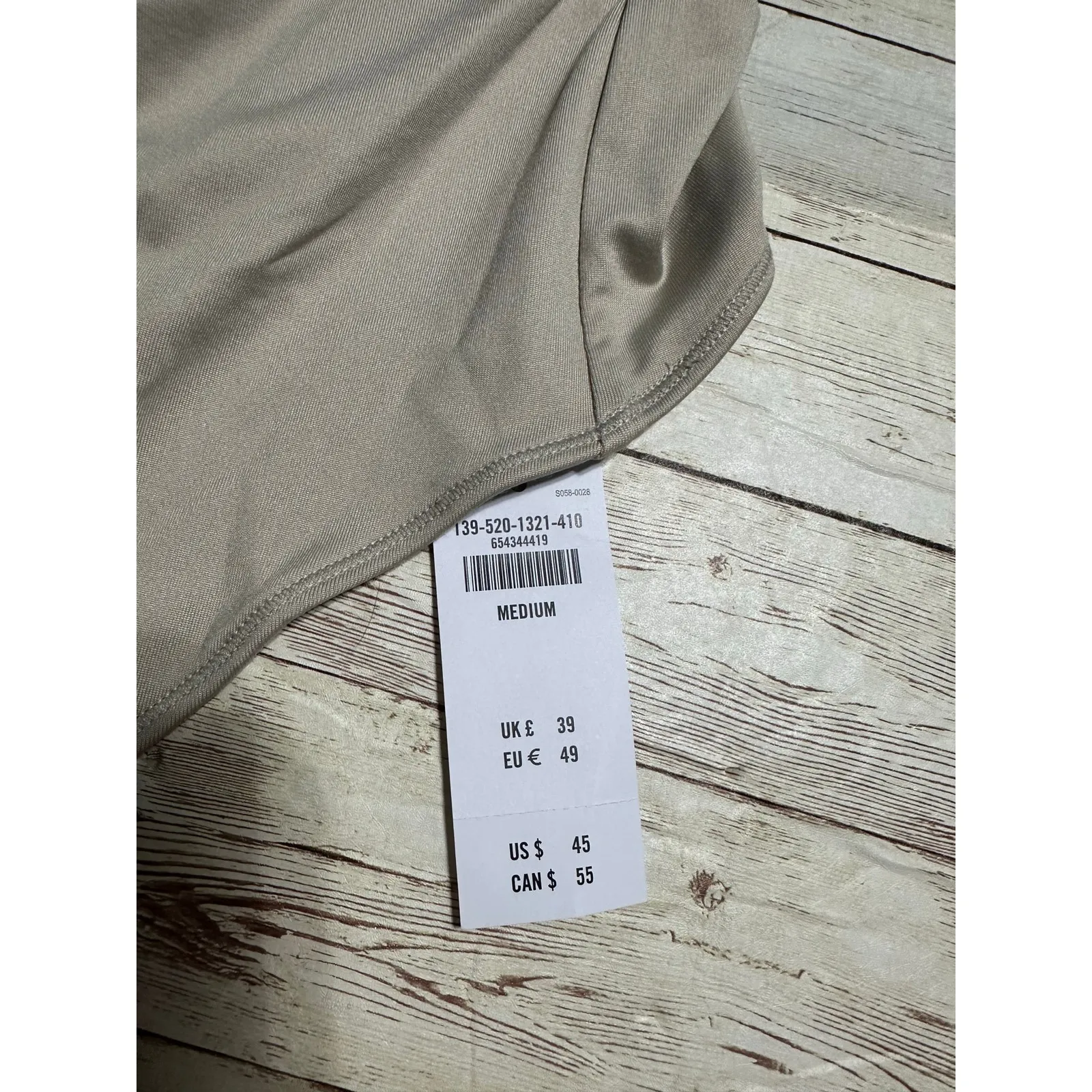 Abercrombie Fitch Soft A&F Collection Ruched Body Suit Medium Beige Neutral NWT - Image 3