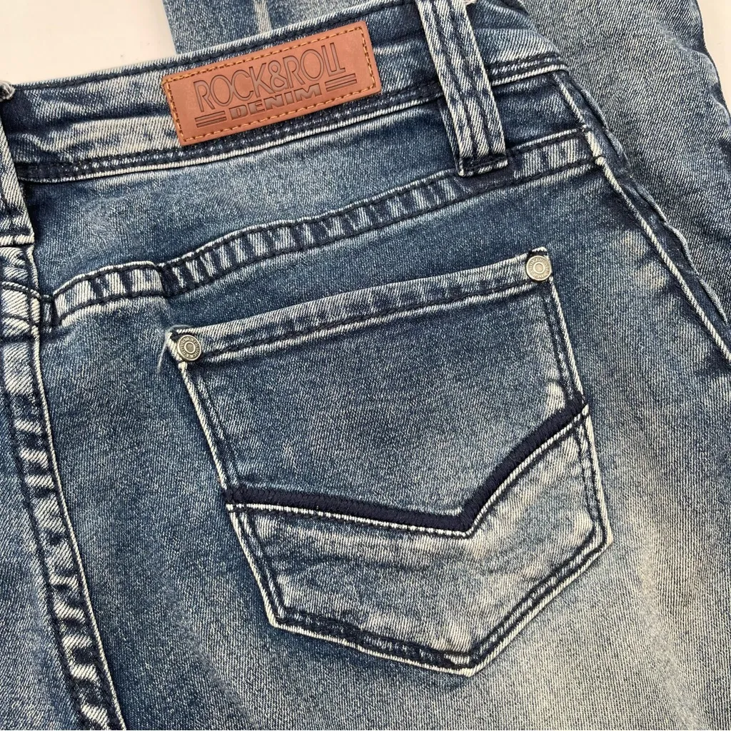 Rock & Roll Cowgirl Jeans Womens Size 30x34 Bootcut Stretch Denim Braided Y2K - Image 8