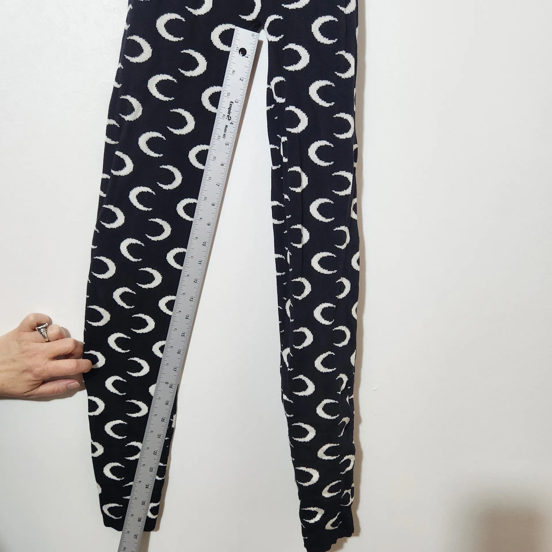 IMmodel Black and White Moon Print Jumpsuit NWT Sz Medium Knit Bodycon Jumpsuit - Image 4