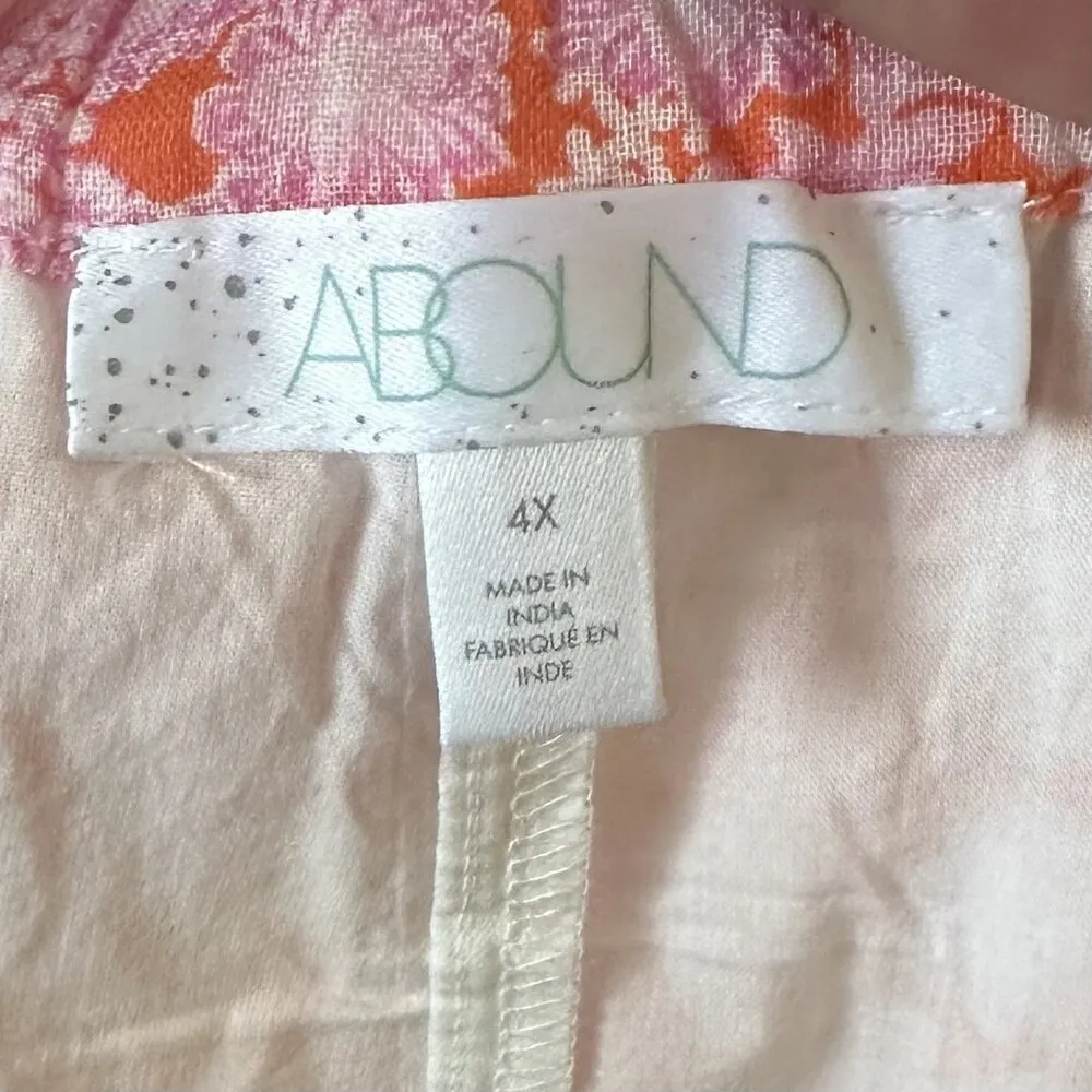 NWT Abound Floral Mini Skirt in Coral Pink Multi Tarry Floral - Size: 4X - Image 3