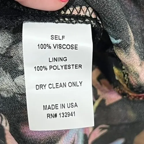 Amanda‎ Uprichard Womens Collier Dress Small Long Sleeve Dark Floral Midi Multi - Image 6