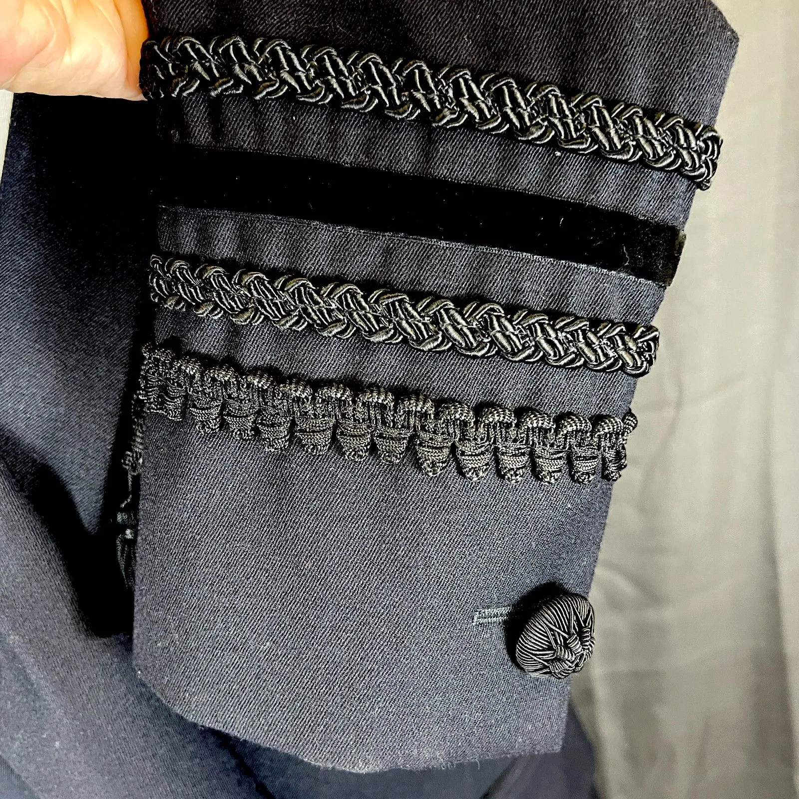 VTG Escada Blazer skirt 38 black tassels trim shawl collar Size undefined - Image 9