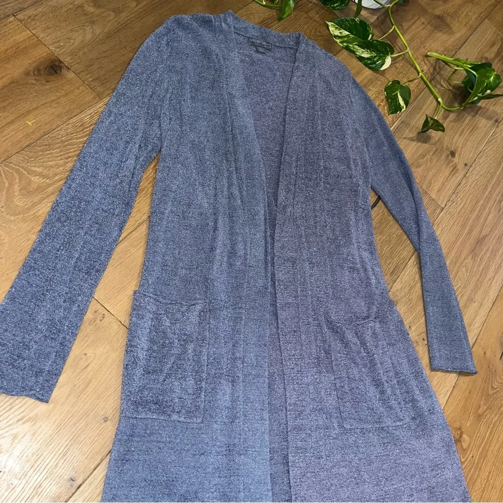 Barefoot Dreams CozyChic Ultra Lite Long Cardi lagoon blue small - Image 8