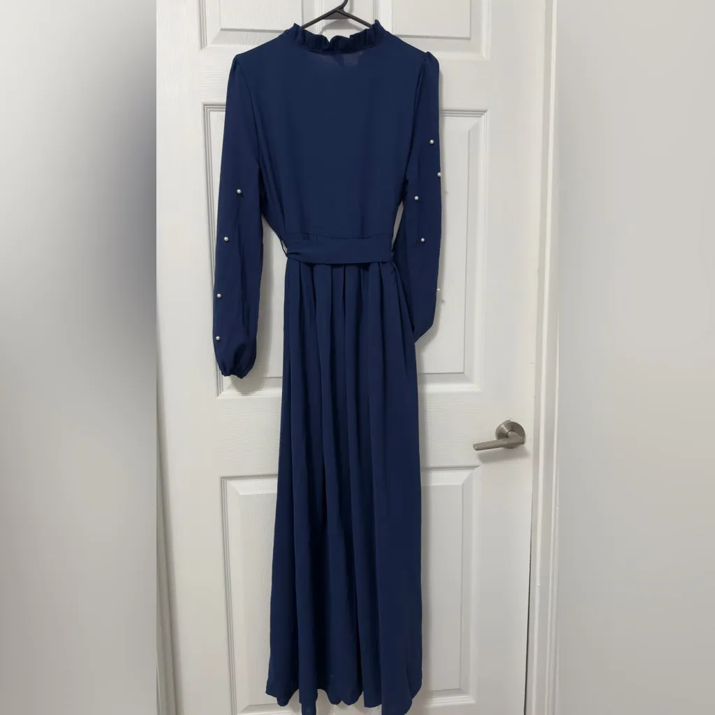 SHEIN Navy Long Sleeve Maxi Dress - Image 6
