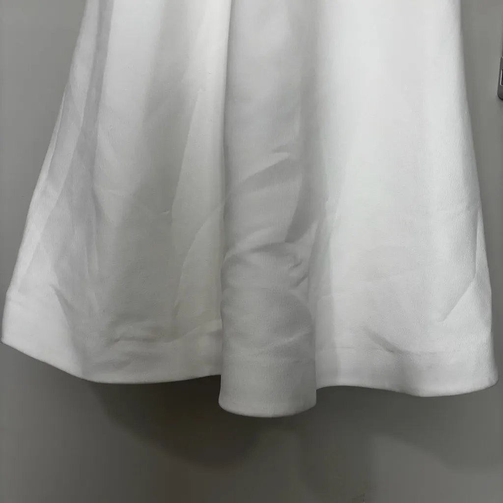 HELSI Grace Sweetheart Strapless Crystal Bow White Midi Dress XS - Image 4