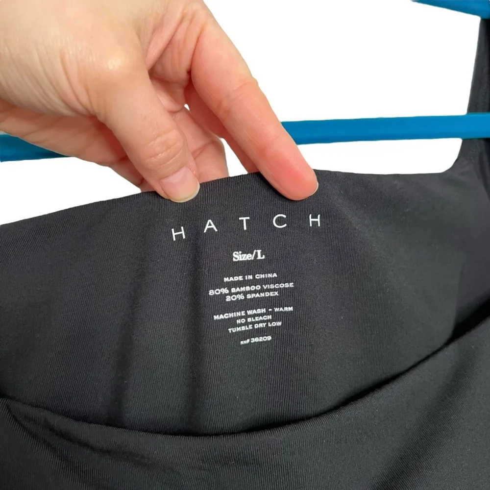 Hatch Black The Body Cap Sleeve Bodycon Bamboo Viscose Blend Midi Dress Size undefined - Image 7