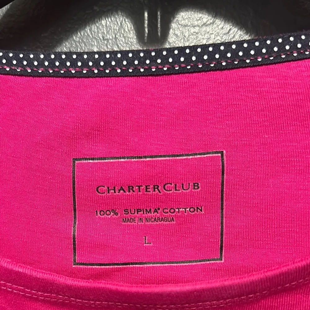 Charter Club Pink 3/4 Sleeve Blouse - Image 2