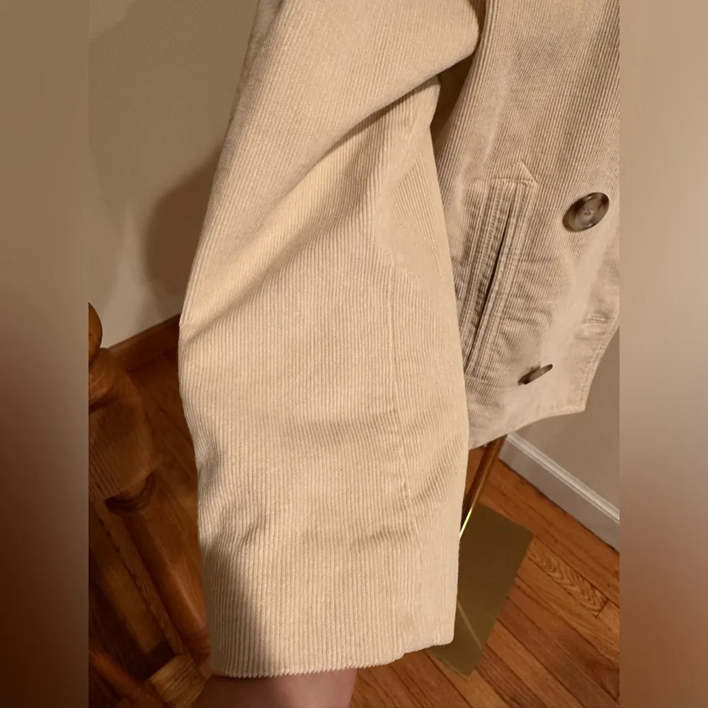 Ralph Lauren Cream Corduroy  Double Breasted Pea Coat Jacket Sz M  100% Cotton. - Image 7