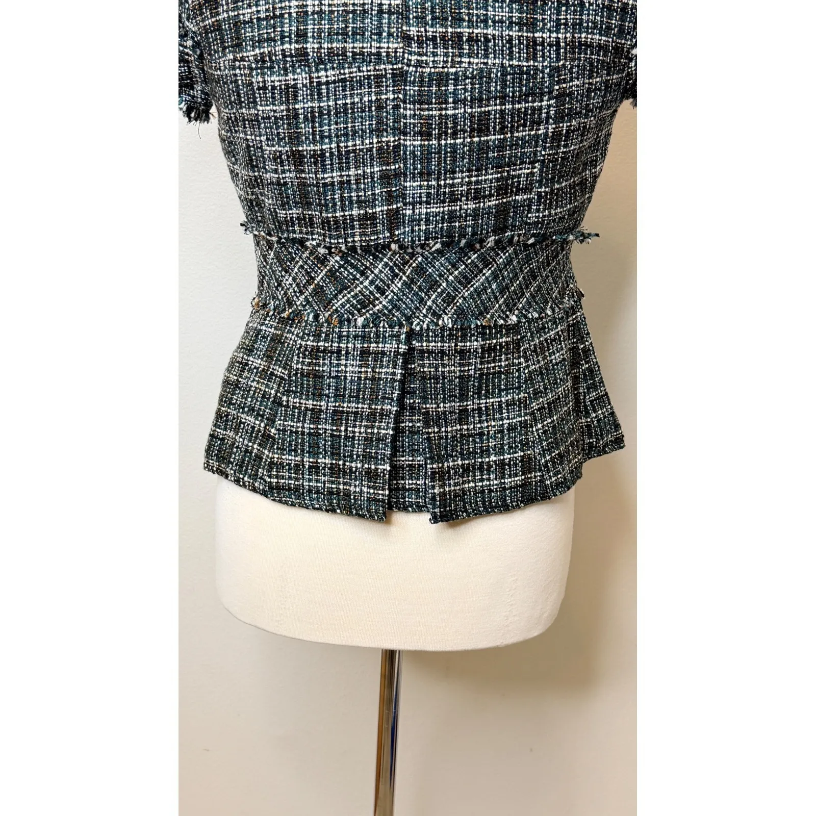 Mossimo Tweed Cropped Blazer Sz S Jacket Careerwear Office Siren Workwear - Image 8