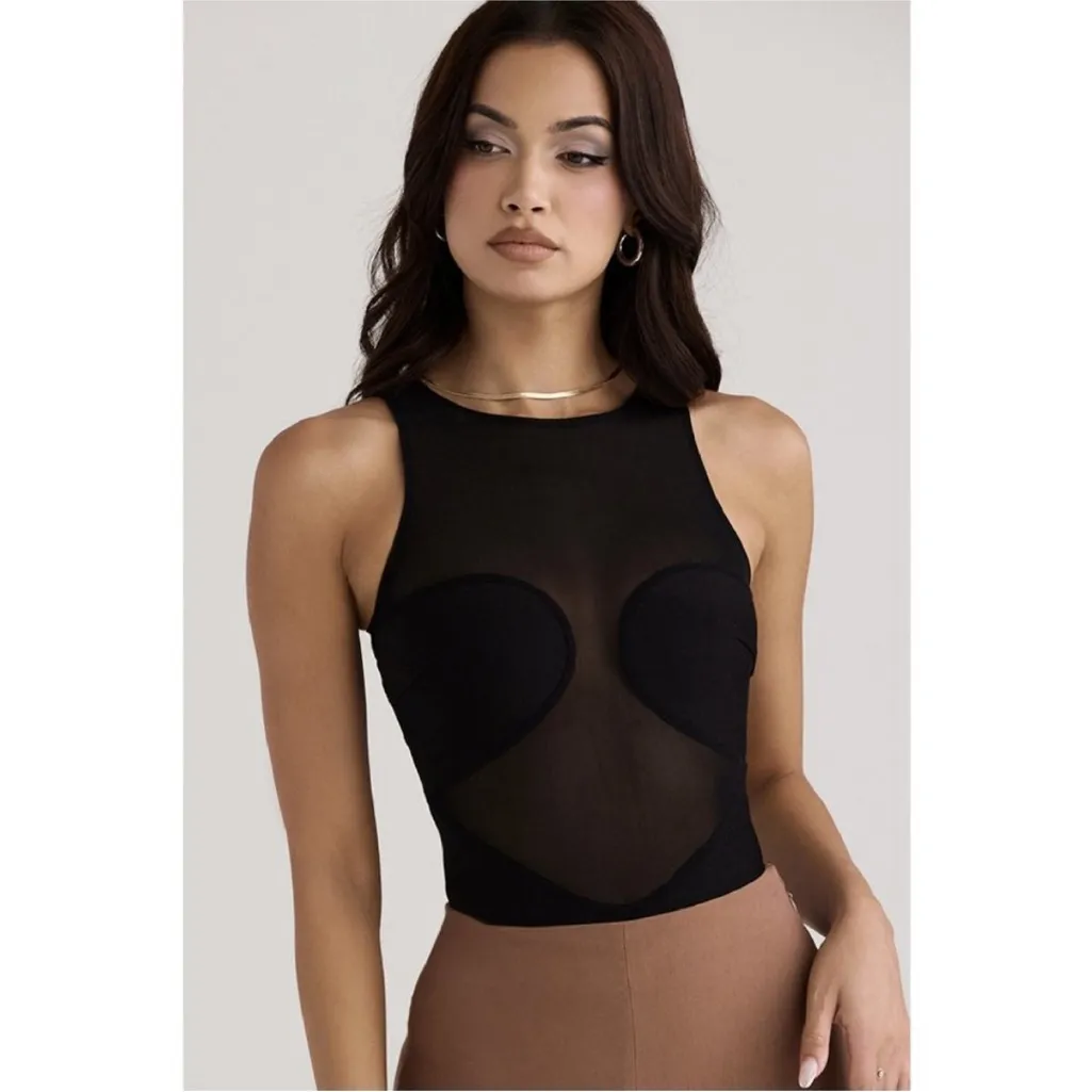 House of CB ‘Chiara’ Black Sleeveless‎ Bandage Bodysuit NWOT size L - Image 10