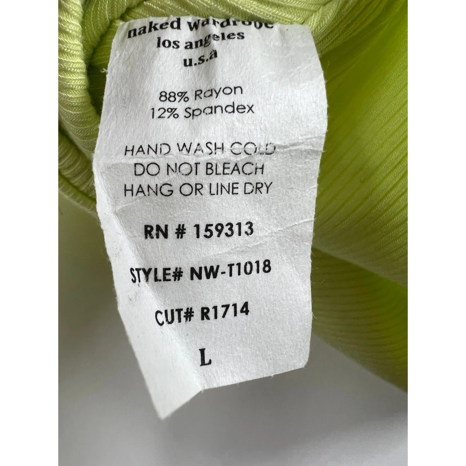 Naked Wardrobe Womens‎ Lightweight Crop Top Stretch Yellow Size Large - Image 3