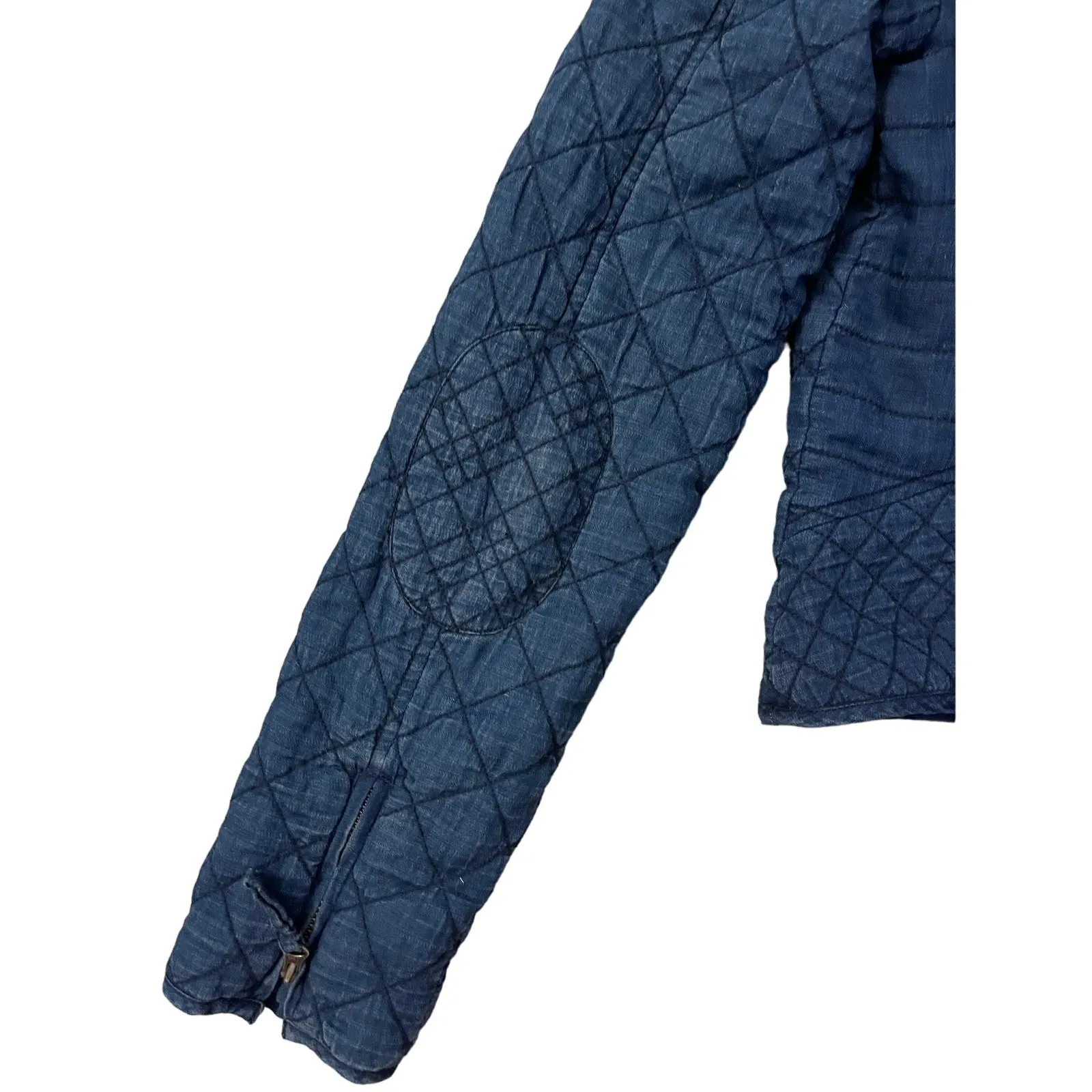 Joie Lightweight Quilted Kassidy Indigo Cropped Jacket‎ Size Small - Image 5