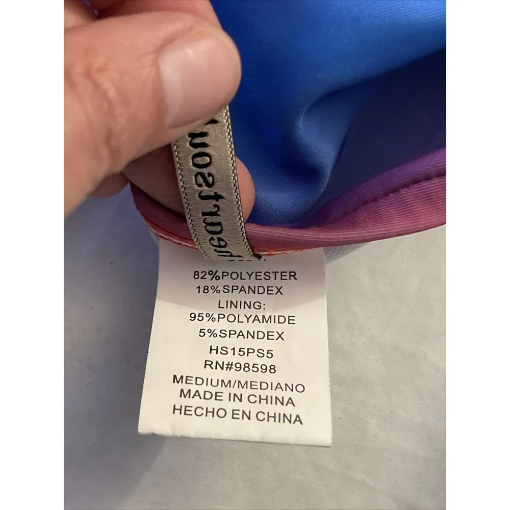 HeartSoul Women's Bikini Sz Medium Swimsuit One piece Padded Open Back Cut Side - Image 11