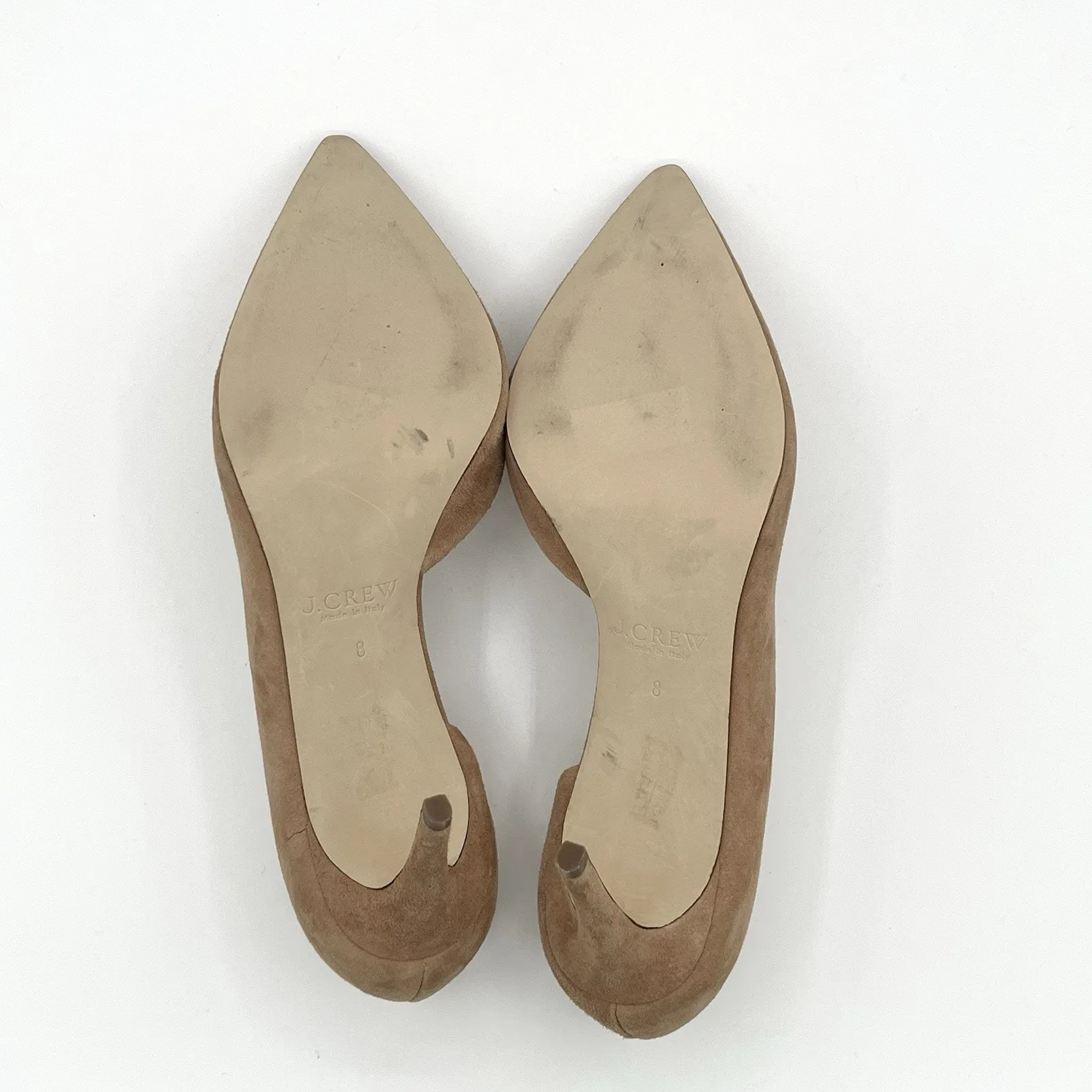 J.Crew Lucie Suede D'Orsay Pumps Chic Minimalist Classic Ashen Brown Heels Sz 8 - Image 12