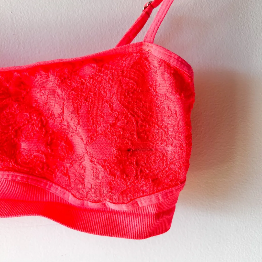 Free People Intimately Bra XS Neon Coral - Image 2