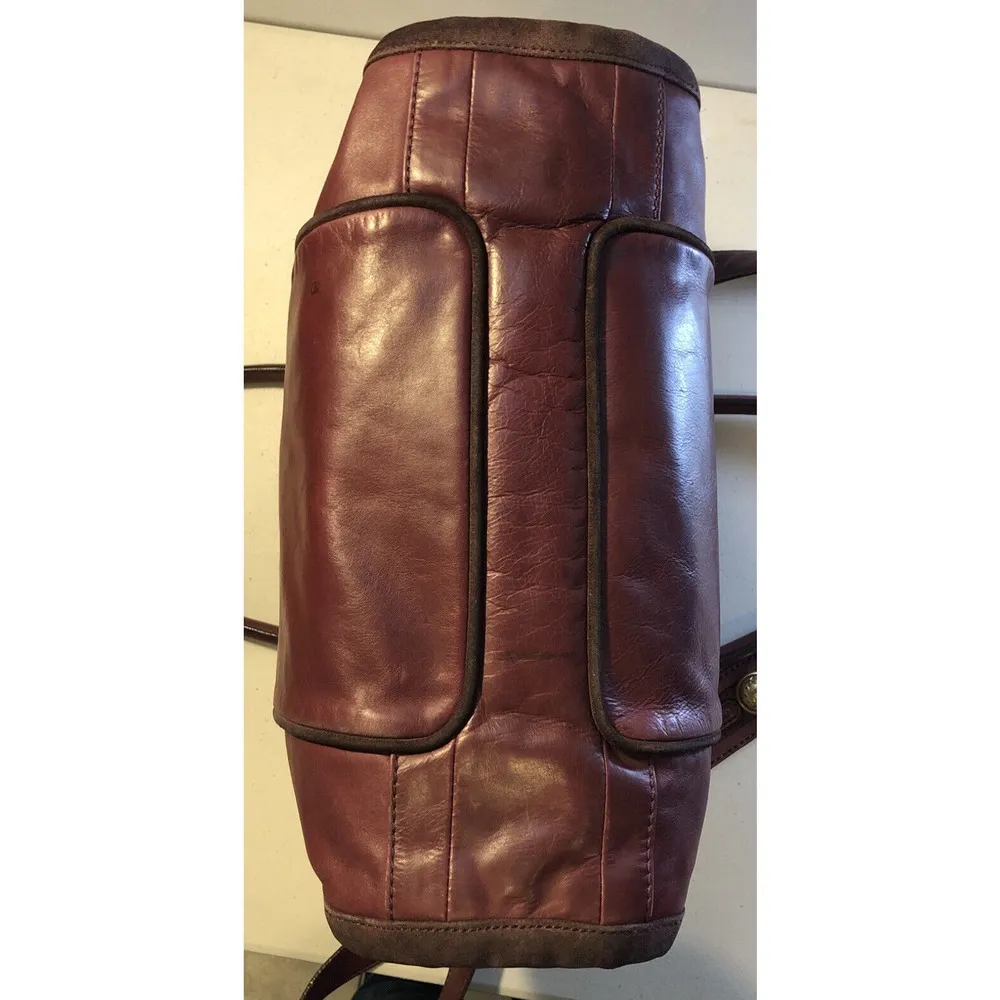 Vintage Purple Juicy Couture Leather Suede Purse Satchel Tote Bag Handbag Large - Image 5