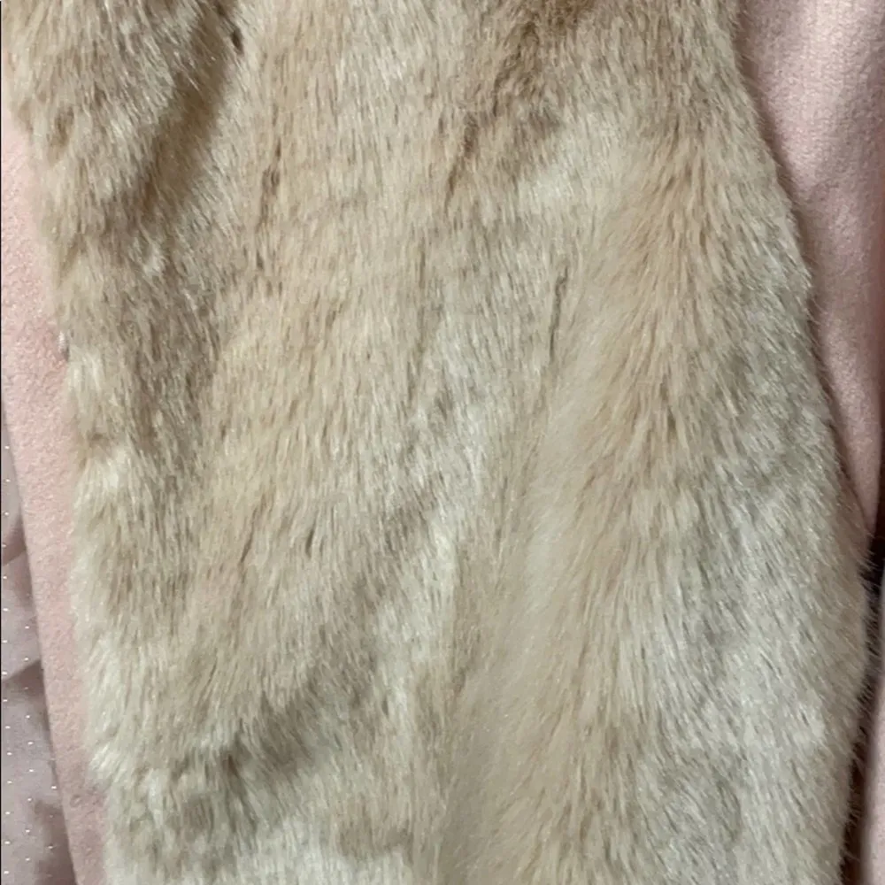 Zara pink wool peacoat faux fur S blogger fave Small - Image 12