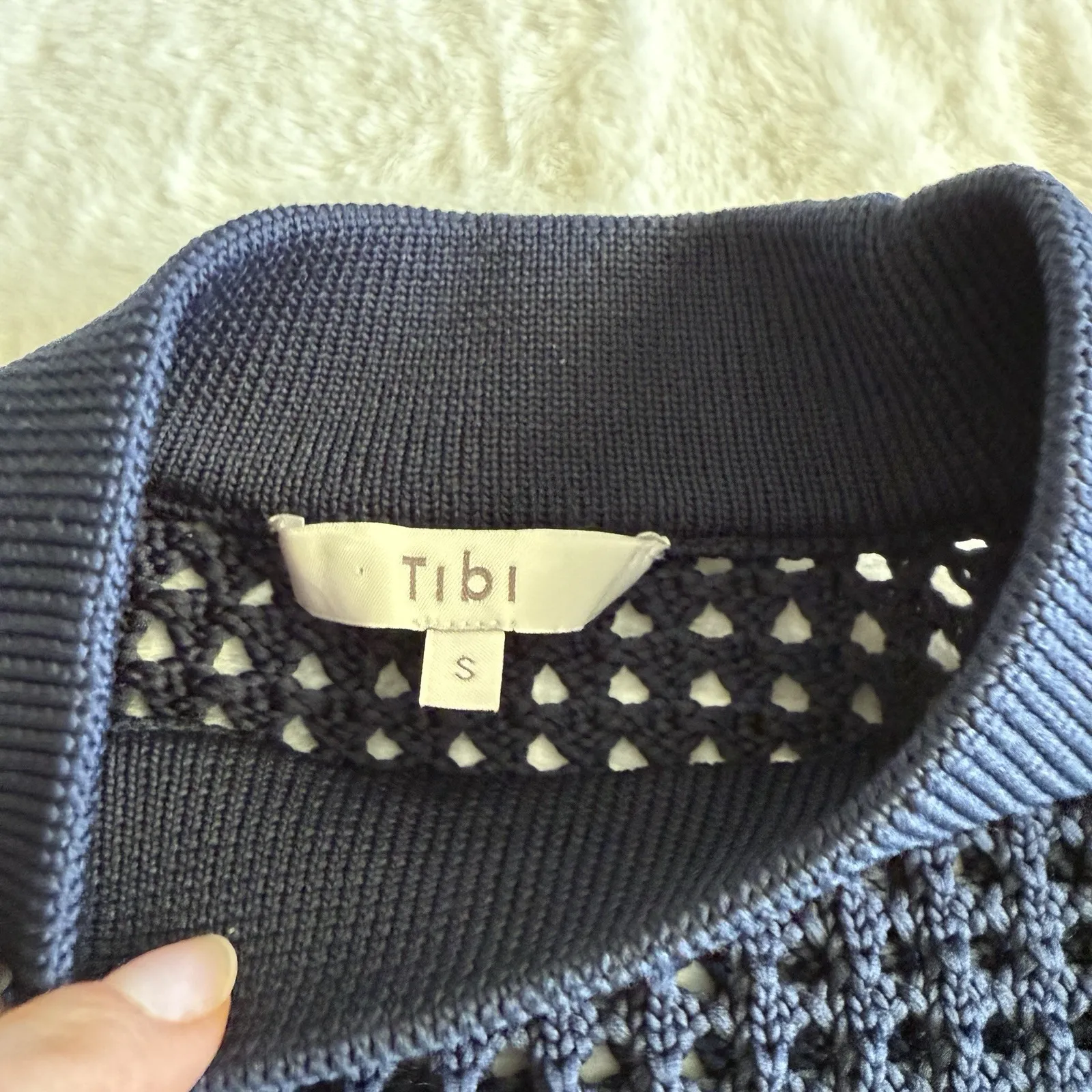 Tibi $475 Striped Crochet Knit Sweater Tunic Pullover High End Size Small - Image 6