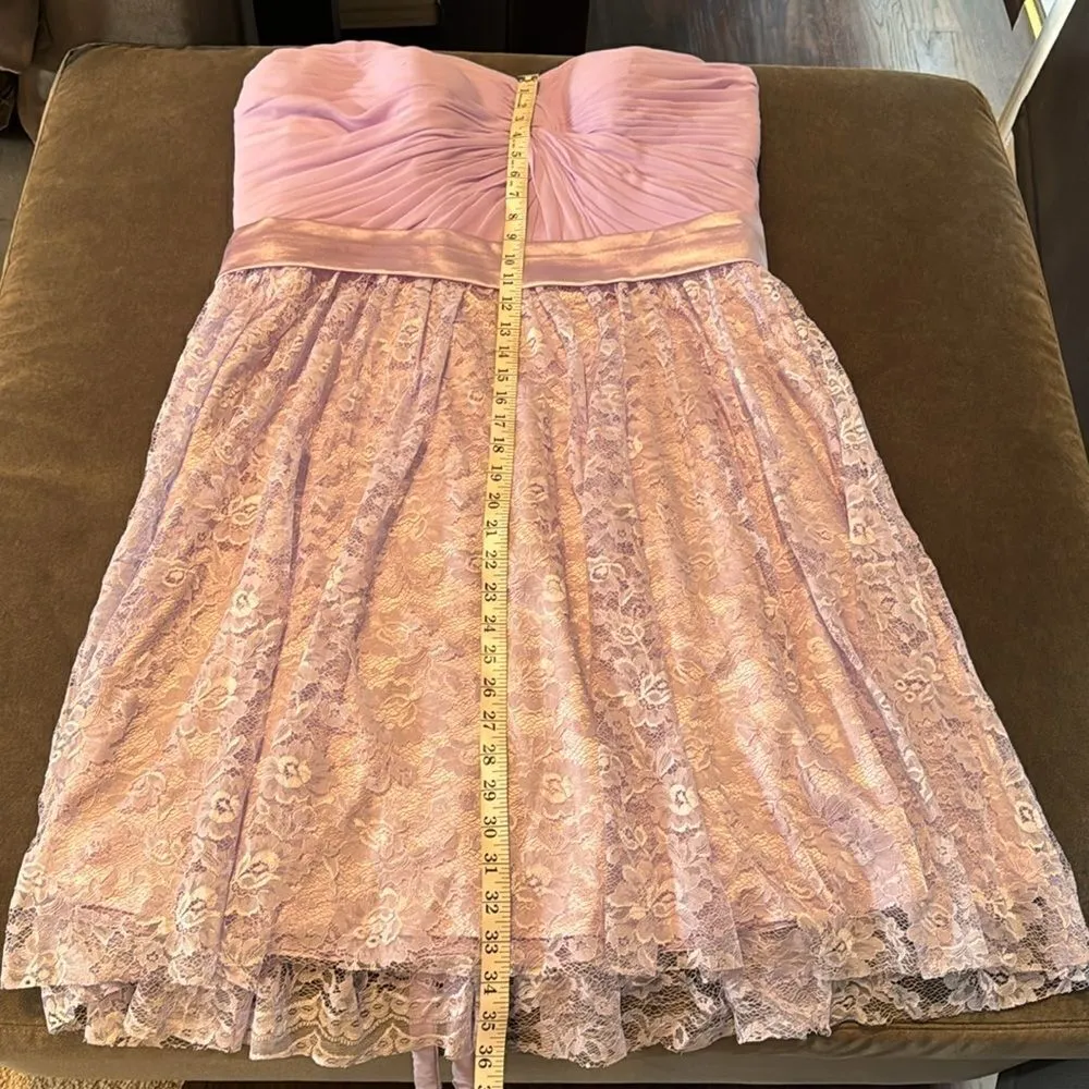 Women’s Short Purple Chiffon & Lace Prom Party Homecoming Dress Corset Size 18 - Image 10