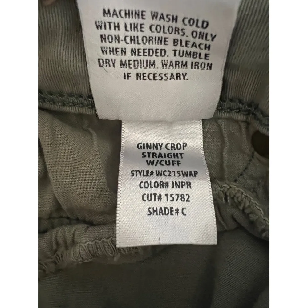 Hudson Ginny Straight Crop Jeans with Cuff Gray Size 25 - Image 7