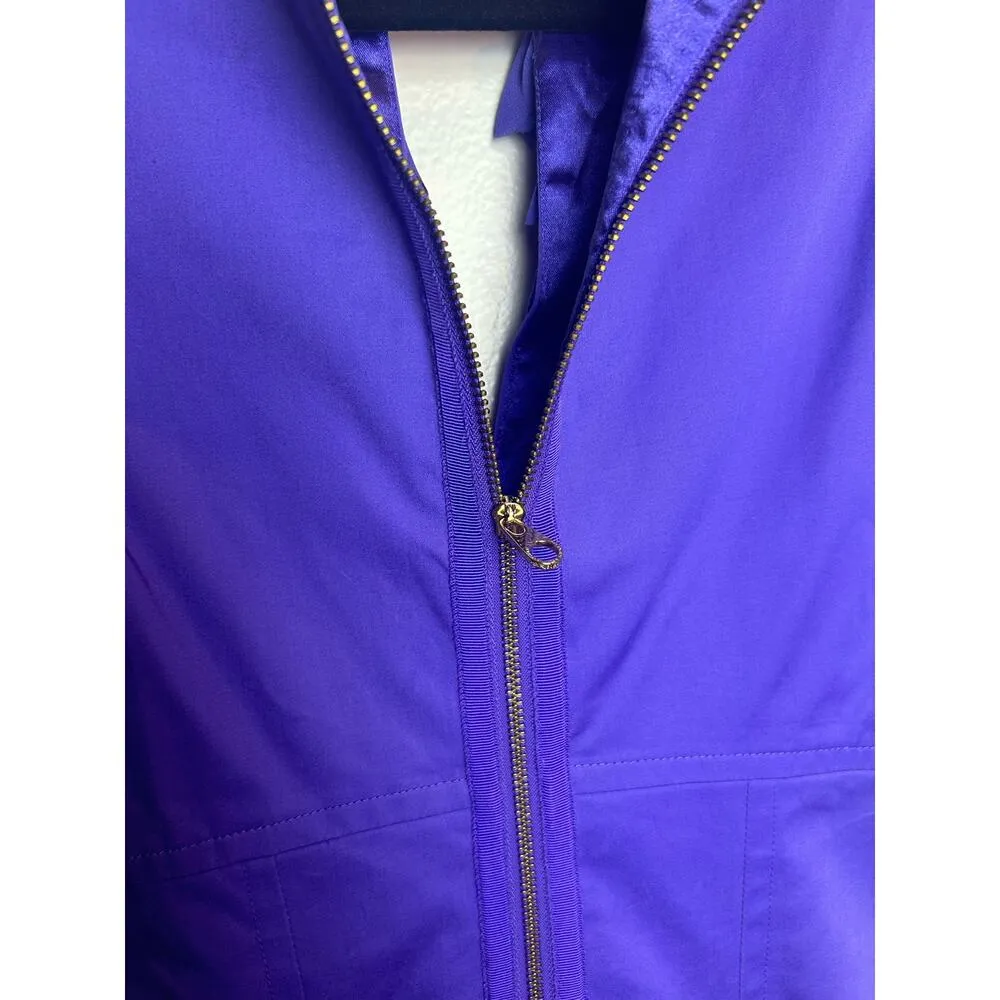 Ted Baker Dress Purple Sheath Business Professional Size 0 Party Bold Neckline - Image 5