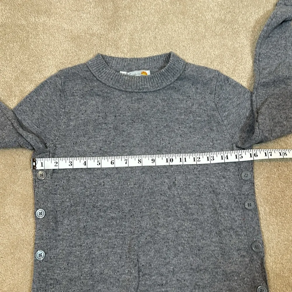 C&C California Grey Side Buttons Hi Low Wool Alpaca Blend Women Sweater Size XS - Image 6