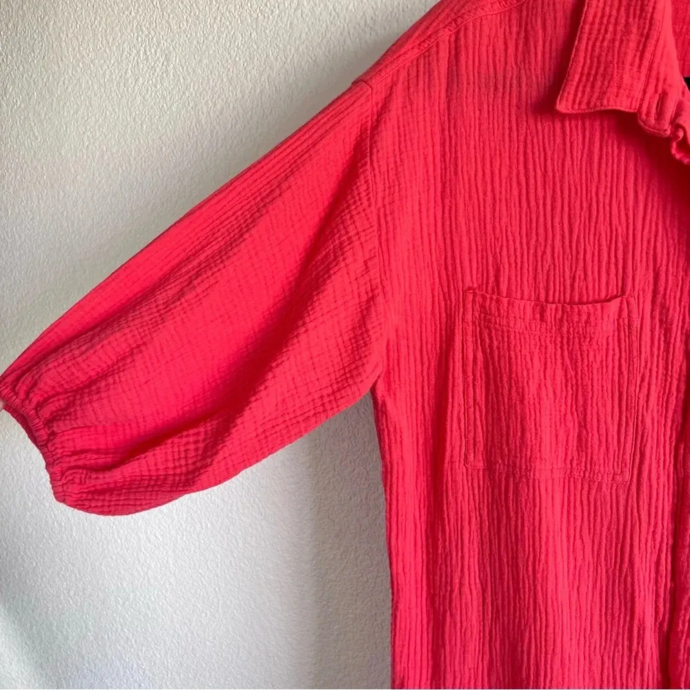 Young, Fabulous and Broke Cotton Gauze Button Down Blouse - Image 4