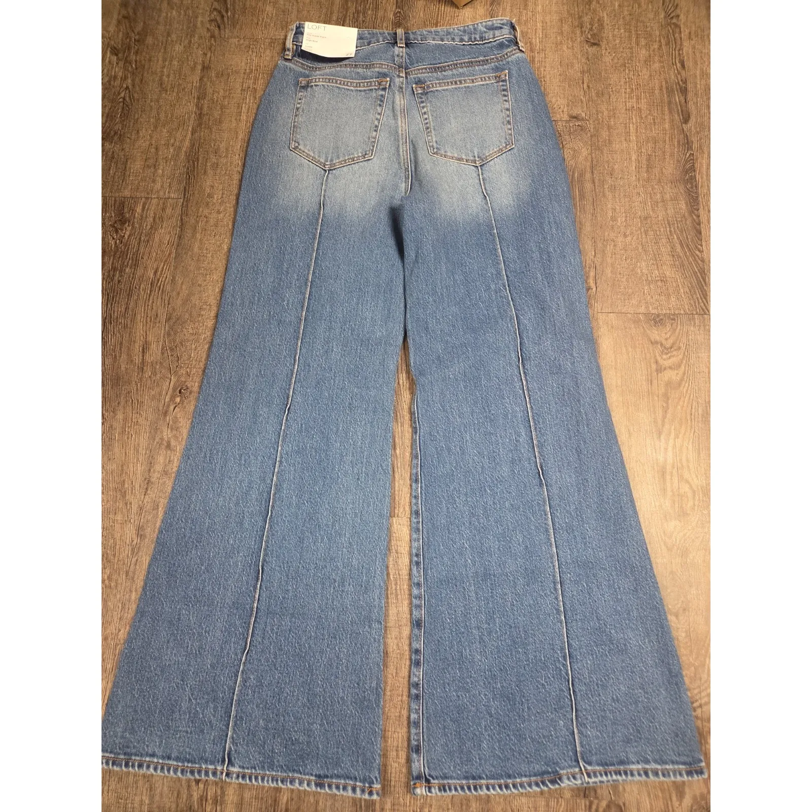 Ann Taylor LOFT NWT Curvy High Rise Super Flare Jeans Petite Inseam Size 27 - Image 6