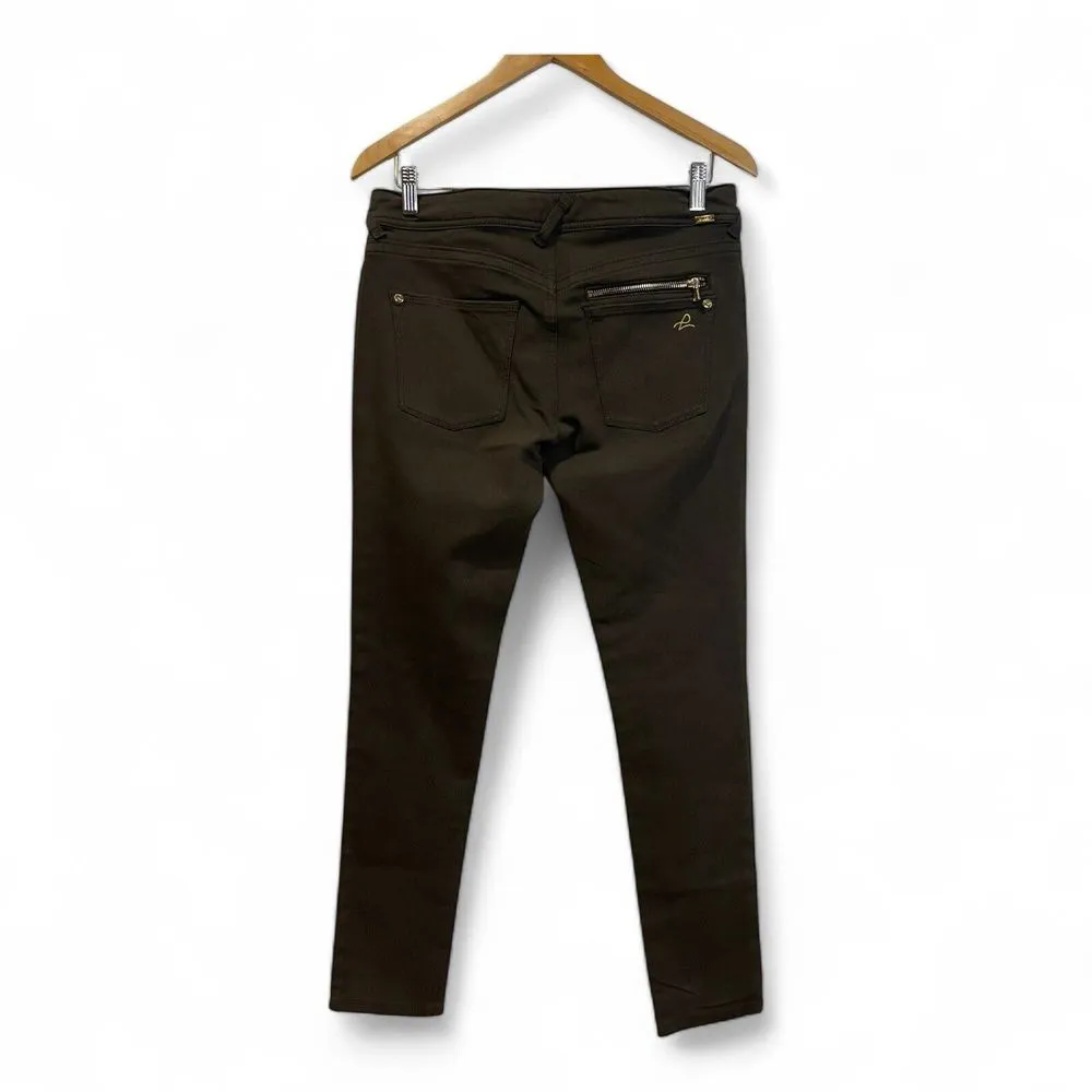 DL1961 AMANDA SKINNY ST. BARTHS SNOB TRAVEL STRETCH DENIM JEANS‎ Hunter Green 29 - Image 2