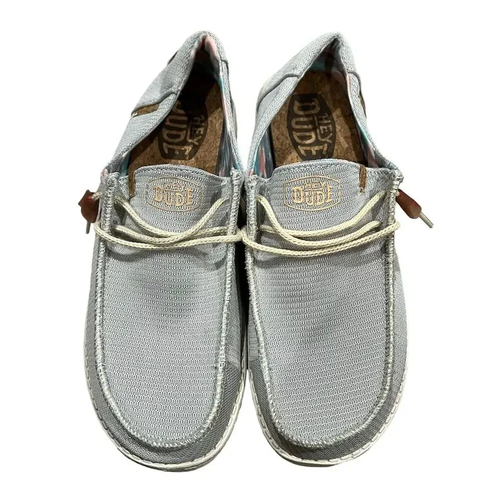 Hey Dude Women's Wendy Knit Cloud Gray Slip-On Sneakers Size 11 - Image 3