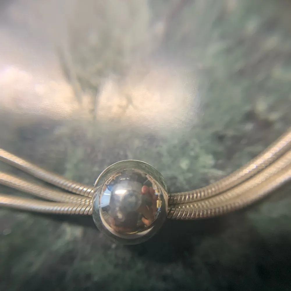 silpada thoreau necklace 16” Sterling Silver Triple Chain Single Bead 925 - Image 5