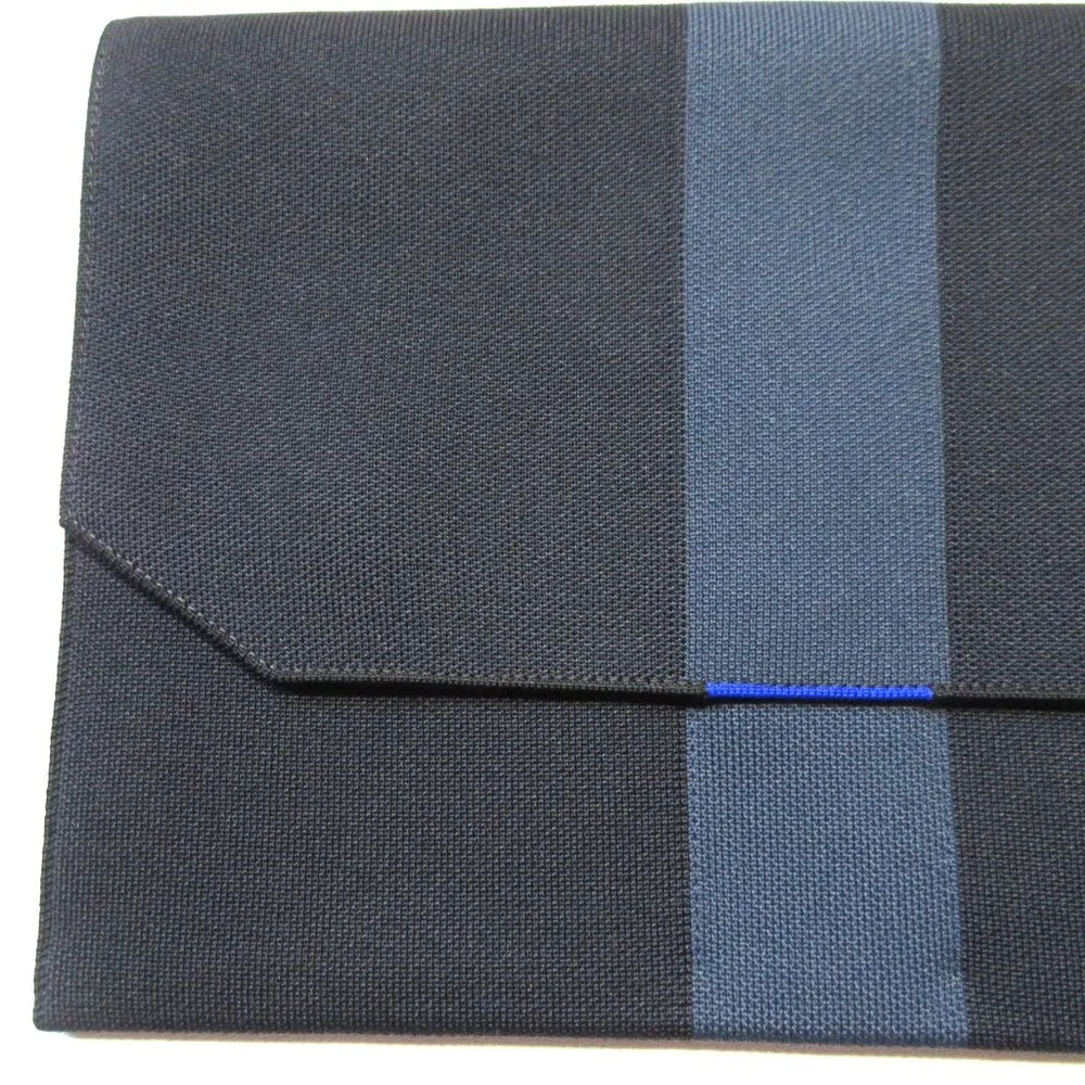 NWT Rothy’s The Portfolio in Dark Graphite Stripe Laptop Folio Case Blue - Image 2