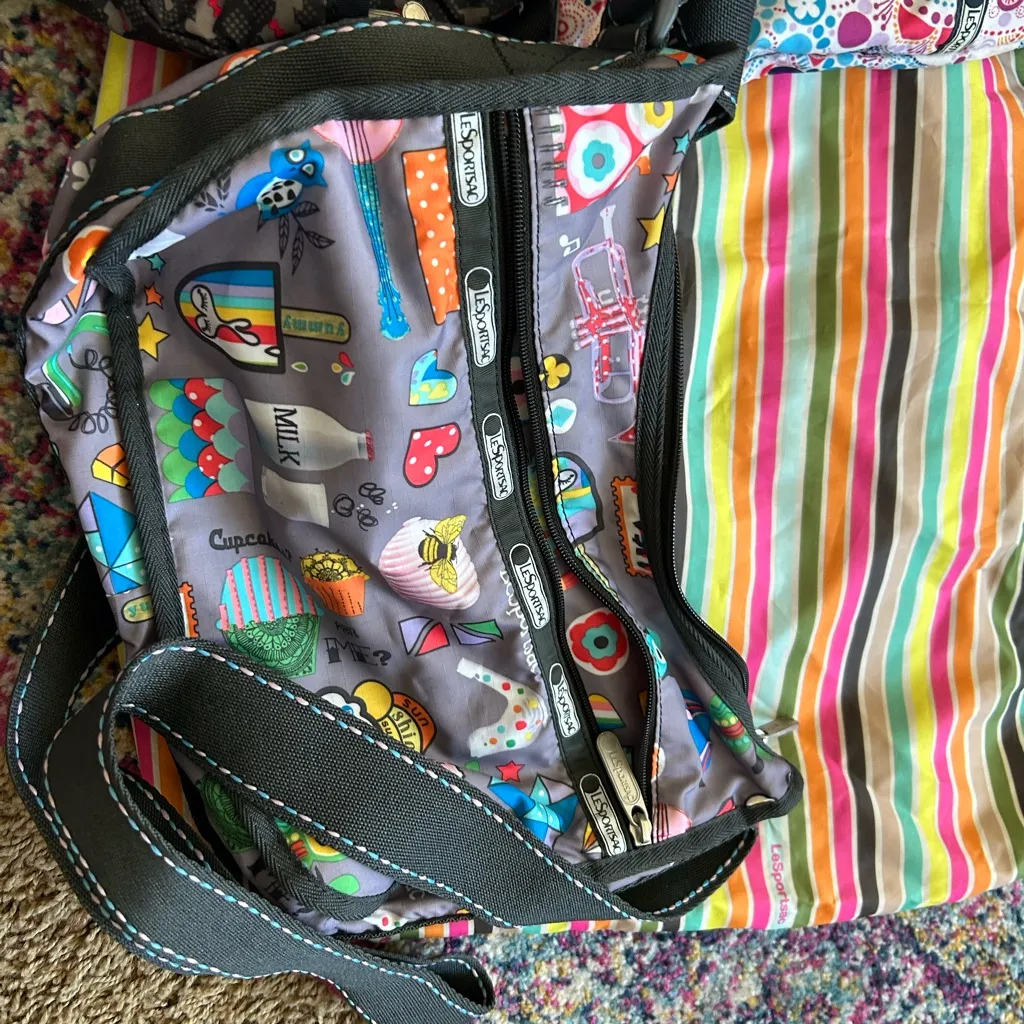 LeSportsac Multicolor Tote and Crossbody Set HUGE Bundle of 5 bags!! - Image 2