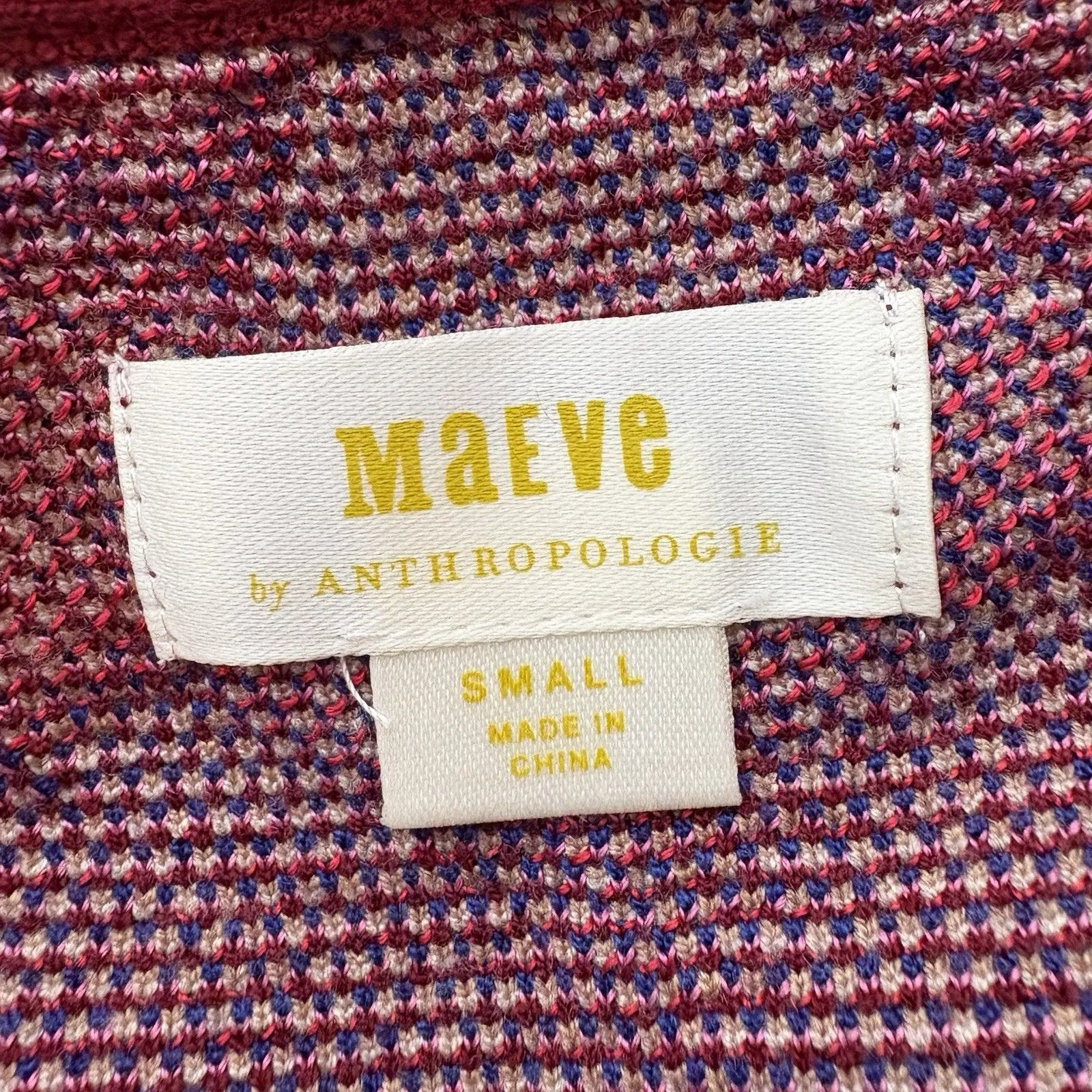 Maeve Anthropologie  Floral Button Up Sweater Vest Red Dera Size Small NWT - Image 6