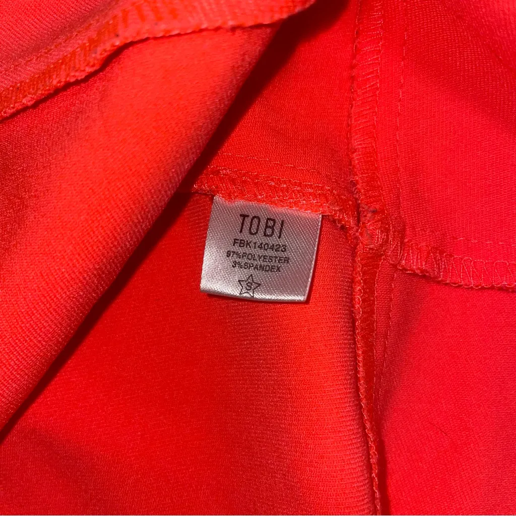 Tobi Neon Coral Flounce Skirt Orange - Image 7