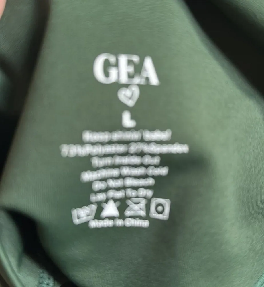 GEA Green Leggings Butt Lift Large EUC #1974 - Image 6