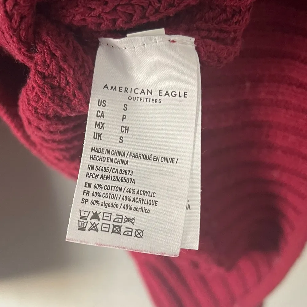 Red Striped Knit Sweater Size Small - Image 5