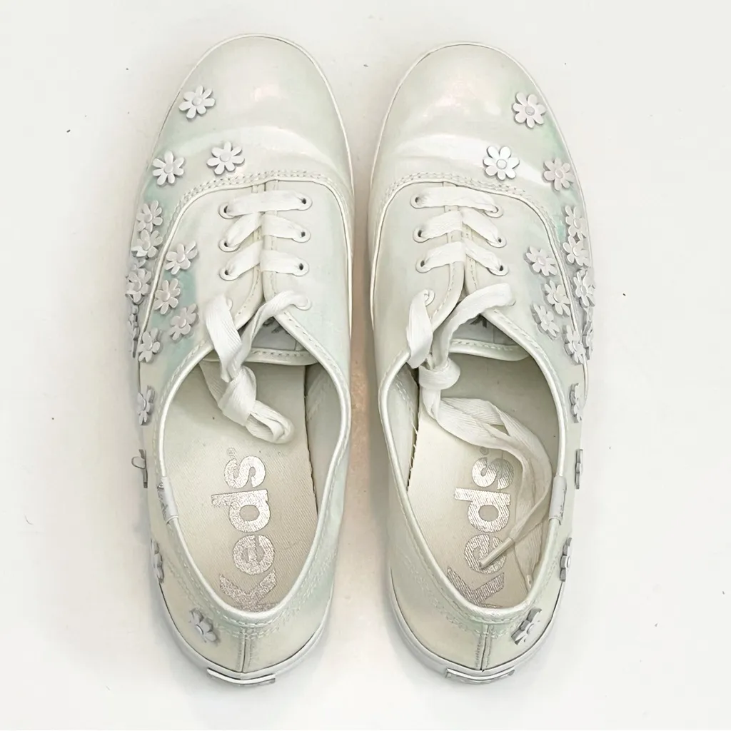 KEDS Champion Celebrations Floral Embellished Iridescent Lace Up Shoes Size 8.5 - Image 5