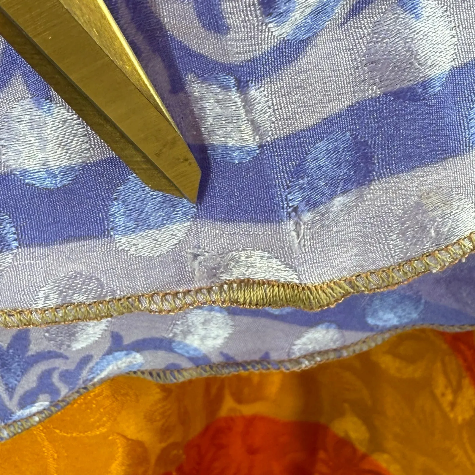 ZURY Wrap Skirt Free Size Boho Festival Hippie Bohemian Rave Made in India Rayon Blue - Image 4