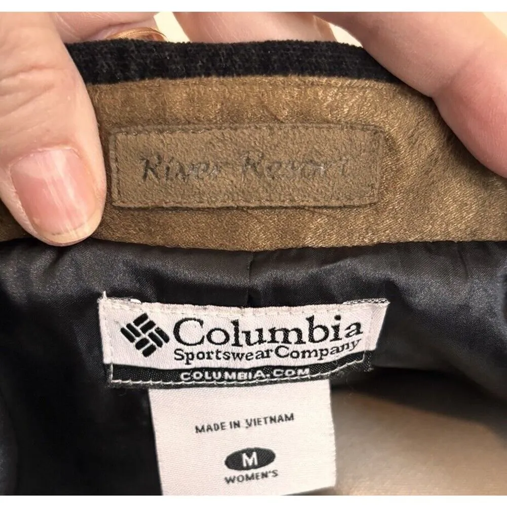 Vtg Columbia River Resort Jacket Black Velvet Soft Lined w Belted Waist Medium - Image 5