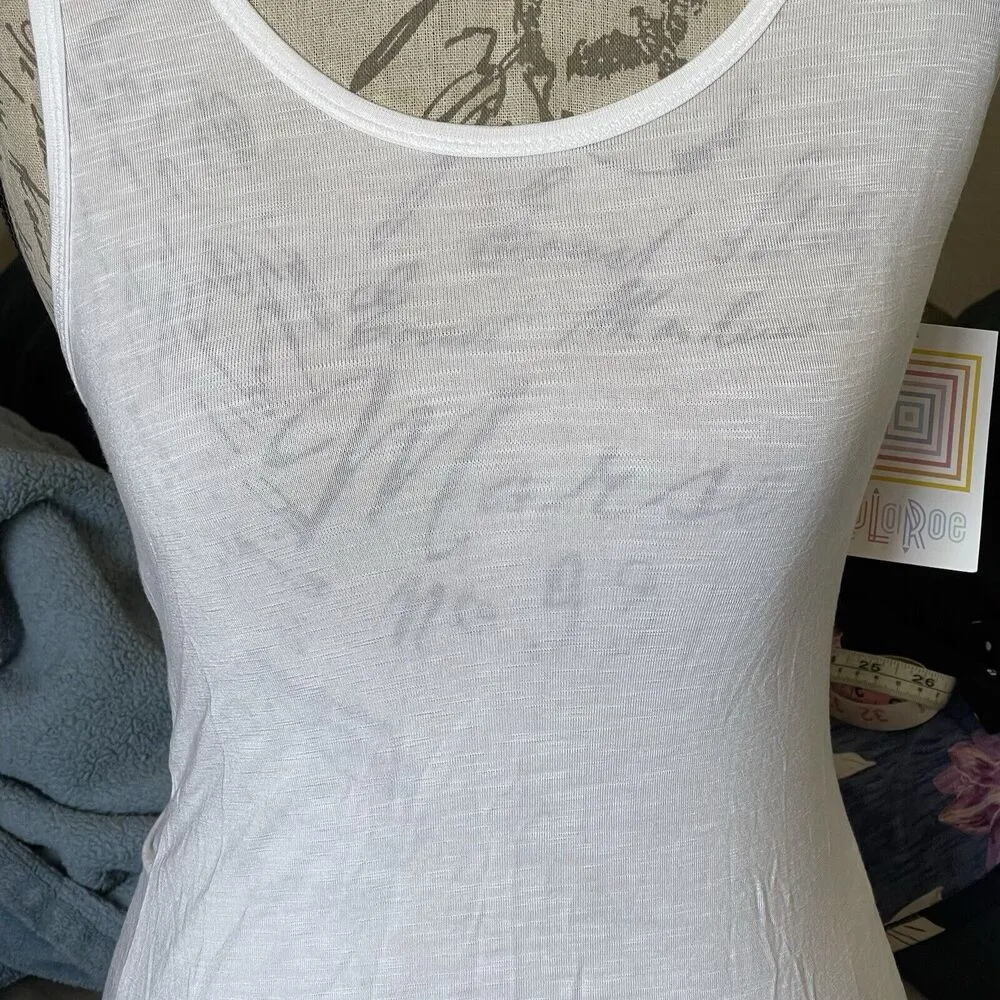 Womens Blouse Top Tank Sz XXS White Sleeveless Casual Classic Minimalist - Image 8