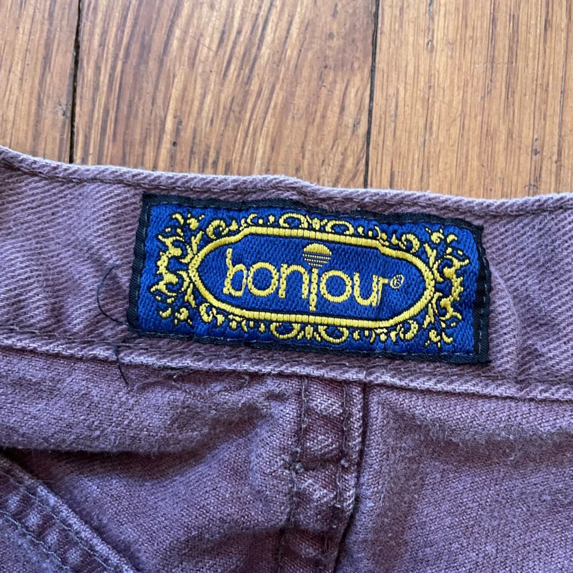 90s Vintage Bonjour Purple High Waist Button Fly Distressed Shorts Sz 26”/ 2 - Image 7