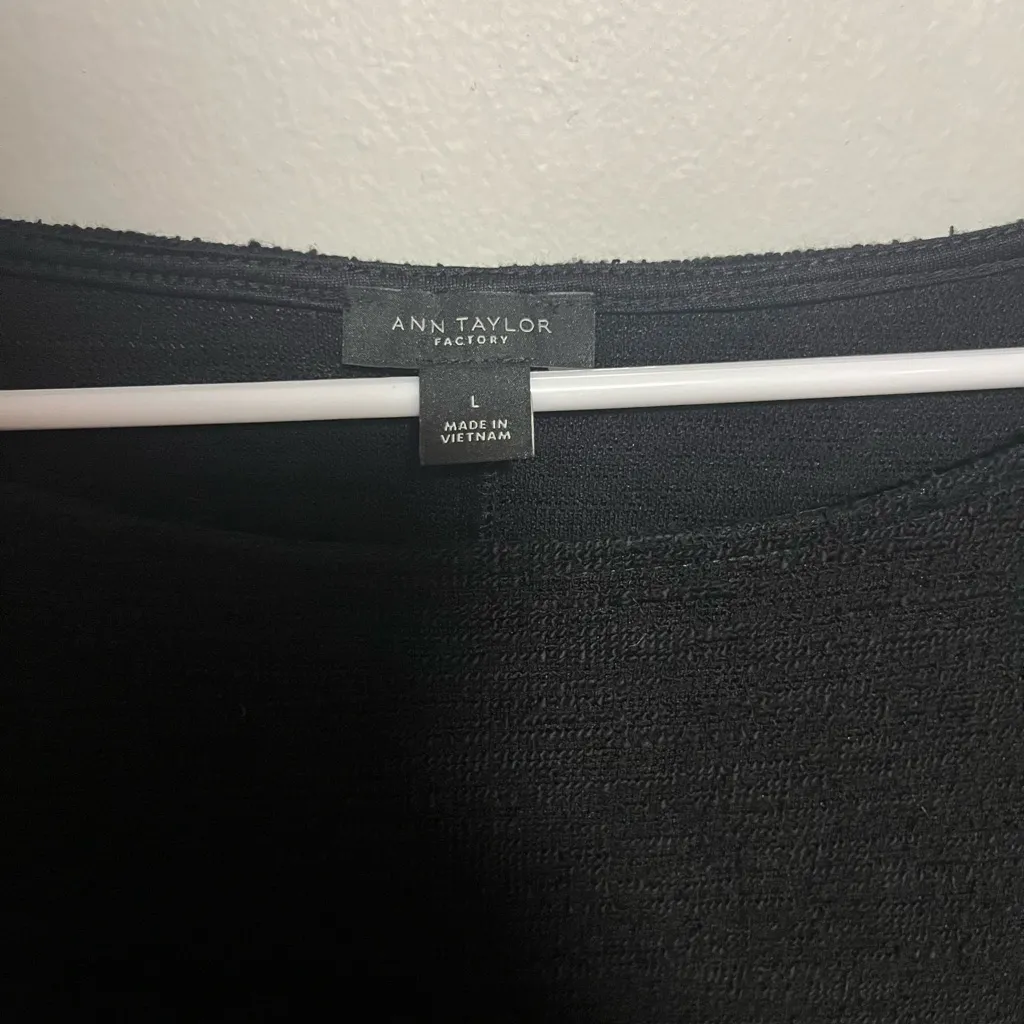 Ann Taylor Classic Black Long Sleeve Dress - Image 2