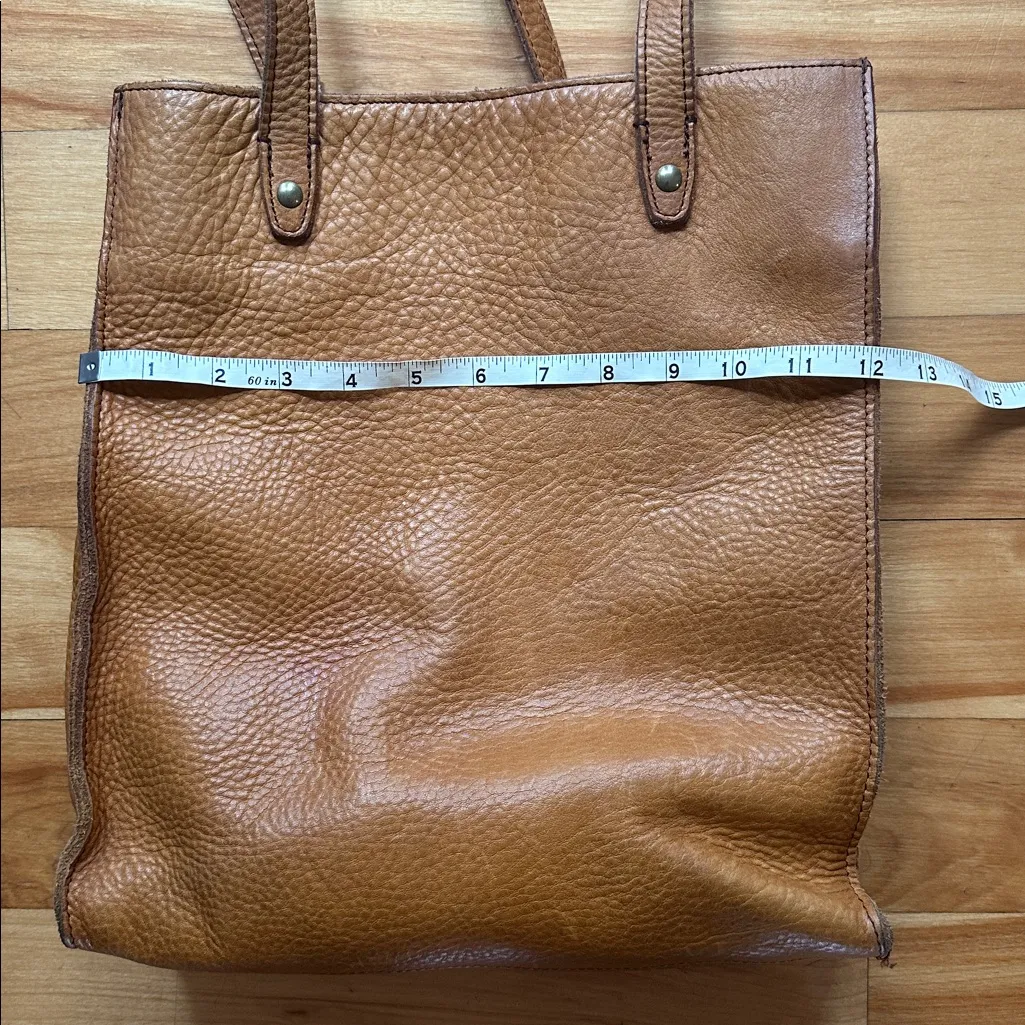 Leather Tote Tan - Image 6