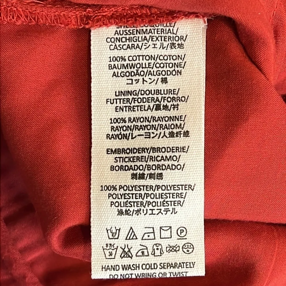 Free People Half Moon Bay Playsuit, burned orange, Cotton, swiss dot, eyelet, M - Image 11